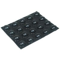 20 Medium Black Round Bumps