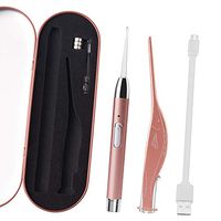 Rechargeable Ear Wax Removal Tool with Light - Ear Pick Cleaner Kit for Humans, Earwax Spoon Digger & Tweezers for Ear Health Care Gift Set with Case