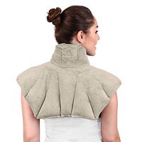 Large Microwavable Heating Pad for Neck and Shoulders, Neck Relief, Stress Relief, Anxiety Relief, Neck Wrap Alternative to Rice Bags for Heat Therapy (Gray Scented)