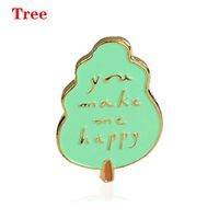 Alpaca Cat Enamel Pin Toast Cactus Brooch Lapel Shirt Cartoon Jewelry Gift New Daily Creation Aesthetic Beauty Woman Girl Jewerly Cheap Design | Pattern - tree