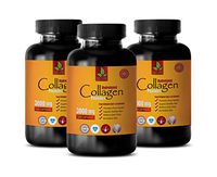 Hair Skin and Nails Vitamins - Collagen PEPTIDES 3000 MG HYDROLYZED - Type I & III - Collagen Supplements for Skin Elasticity - 3 Bottles 360 Capsules
