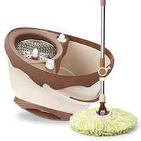Spin Mop Bucket Bucket and Wringer Set 360 Degree Spinning Mop Bucket Home Cleaner With Two Mop Heads for Floor Home Cleaning