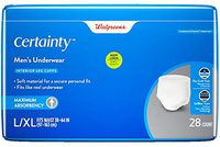 Walgreens Certainty Men's Underwear Maximum Absorbency, L/XL 28 ea