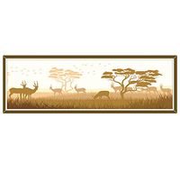 Anti Skid Antelope Picture Carpets, Waterproof Washable Fluffy Bedroom Kitchen Mats Available in 6 Sizes (Color : B, Size : 15.7x47.2inches)