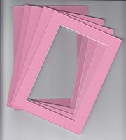 Pack of 5 11x14 Bubble Gum Pink Picture Mats Cut for 8x10 Pictures
