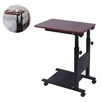 Medical Overbed Bedside Table with Wheels, Liftable Movement Bed Patient Mobile Dining Table Table Nursing Table