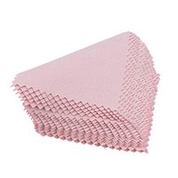 Healifty 50pcs Jewelry Cleaning Cloth Polishing Cloths Cleaning Wipe Cloth for Sterling Silver Gold Platinum Small Polish Cloth
