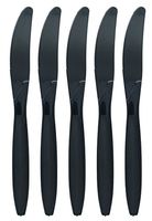 Amcrate Black Disposable Medium Weight Plastic Knives - Ideal for Weddings, Party’s, Birthdays, Dinners, Lunch’s. (Pack of 100)