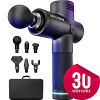 BodyTechnix Muscle Massage Gun for Athletes | Powerful & Quiet 30 Speed Deep Tissue Percussion Massager for Body | Silent Electric Handheld Fascia Tissue Massage for Sports | 6 Hour Battery Life