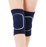 DU&HL Kneepads, Knee Support, Knee Sleeves Brace Protector Pad, Kids Breathable Thicked Crashproof Antislip Dance Cotton Knee Pads Brace Wrap Tape for Kids Sport/Dancing, Blue, L