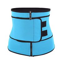 HEALLILY Neoprene Sweat Waist Trainer Yoga Sauna Corset Trimmer Belt Cincher Body Shaper Slimmer for Women Weight Loss Waist Blue (Size XXL)