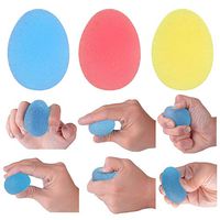 Hand Grip Strength Trainer, Stress Ball for Adults and Kids, Hand Therapy Ball Squishy - Set of 3 Resistance for Hand Finger Strength Exercise Stress Relief