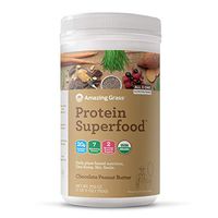 Amazing Grass Protein Superfood: Vegan Protein Powder, All-in-One Nutrition Shake, Chocolate Peanut Butter, 18 Servings