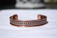 New Magnetic Copper Cuff Bangle Bracelet Men Women Arthritis Pain Therapy Dotted Design (6)