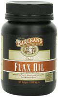 Barlean's Organic Oils Fresh Flax Oil Softgels, 100 Count Bottle