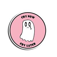 Cute Ghost Sticker Sad Stickers Waterbottle Sticker Tumblr Stickers Laptop Stickers Vinyl Stickers