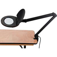Fluorescent Magnifying Lamp with Covered Metal Arm, 3 Diopter, Black