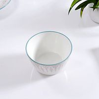 CLG-FLY Household Ceramic Tableware Bowl (Diameter: 14Cm, 7.5Cm),Blue Lace Bowl