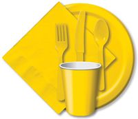 Heavy-Duty Cutlery 24/Pkg-School Bus Yellow