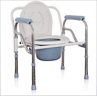 IF.HLMF Bedside Commodes,Comfortable Armrests Backrest Adjustable Height Professional Chair Commode Portable Toilet Drop-Arm Commode Medical Aid