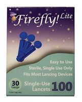 FireFly! Lite 30G Lancets - Fits Most Lancing Devices - 100 lancets per Box