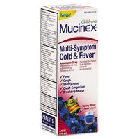 Mucinex Children's Multi-Symptom Cold and Fever Liquid, Very Berry, 4 Ounces