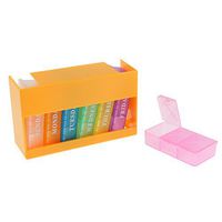 LoveinDIY 21 Slot 7 Days Medication Pill Vitamin Storage Case Organizer Reminder Box - Yellow