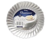 Classicware Dinnerware Shrink Wrapped Plastic Plates, 6-Inch, Clear (180-Count)