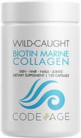 Codeage Wild-Caught Marine Collagen Peptides + Hyaluronic Acid + Vitamin C + Biotin - Hydrolyzed Fish Collagen Pills for Hair, Skin and Nails + Joint Support - Collagen for Women & Men - 120 Capsules