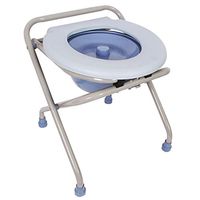 Folding Commode Portable Toilet Seat - Porta Potty and Commode Chair for Camping, Hiking, Trips, Construction Sites