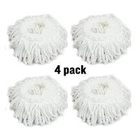 GZQ Mop Head Microfibers Replacement Mop Head Refill for 360 Rotating Mop System 4 Pack