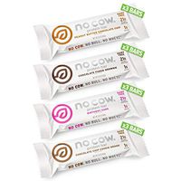 No Cow Protein Bar, Best Seller Pack, 20g Plant Based Protein, Keto Friendly, Low Carb, Low Sugar, Dairy Free, Gluten Free, Vegan, High Fiber, Non-GMO, 12Count