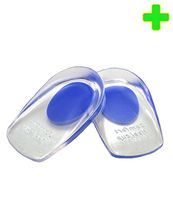 HealthyNees Medical Grade Gel Heel Pad Silicone Cups Ankle Heel Pain Relief Cushion Shock Absorb Support (Blue)
