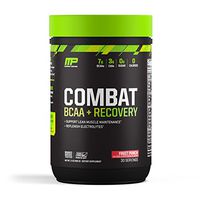 MusclePharm Combat BCAA + Recovery, BCAA 10 Grams, Electrolytes, Post-Workout Recovery, BCAA Post-Workout Powder, Enhanced Recovery, Pre-Workout Formula, Fruit Punch, 1.99-Pounds, 30 Servings