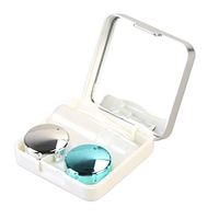 SUPVOX Cute Contact Lens case Travel Contact Lens case Box Set Cleaning Holder soak Storage (Silver White)