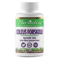 Paradise Herbs Coleus Forskolii Vegetarian Capsules, 60 Count