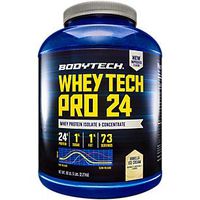 BodyTech Whey Tech Pro 24 Protein Powder Protein Enzyme Blend with BCAA's to Fuel Muscle Growth Recovery, Ideal for PostWorkout Muscle Building Vanilla Ice Cream (5 Pound)
