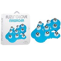 Fuzu Glove Massager - Neon Blue with Free Bottle of Adult Toy Cleaner