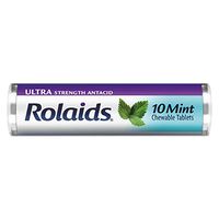 Rolaids R10034 Ultra Strength Antacid Chewable Tablets, Mint, 10/Roll, 12 Roll/Box