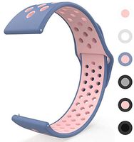 Sunnywoo 20mm Watch Silicone Watch Band Strap with Quick Release Pins Compatible with Garmin Vivoactive 3,Samsung Galaxy Watch 42mm /Ticwatch E and All The 20mm Width Smart and Traditional Watch Lugs