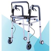 Rollator Walker Brake with Seat Aluminum Alloy - Rolling Walker for Seniors, Disabled with Back Support- Height Adjustable, Portable, Lightweight