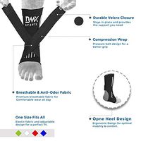 DMX Sports Ankle Support Guard for Muay Thai, Boxing, Kickboxing, MMA - Extra Stitching for Strong Support and Better Safety (Pair) (Blue)