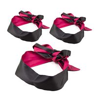 3 Pieces Satin Blindfold Eye Mask Suitable for Couple Adult