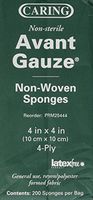 Medline PRM25444H Caring Non-Woven Non-Sterile Gauze Sponges, 4"x4" (Pack of 200)
