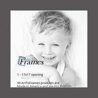 17x17 Cinder / Charcoal Custom Mat for Picture Frame with 13x13 opening size (Mat Only, Frame NOT Included)