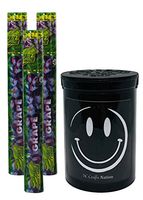 Herb Airtight Container Fresh Kettle with Cyclones Grape Hemp Cones 3 Count DC Crafts Nation- Happy Face