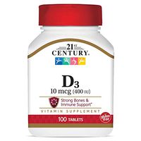 21st Century D3 400 IU Tablets, 100 Count