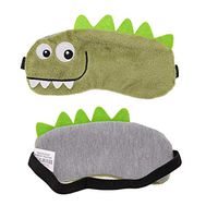 Dinosaur Childrens Sleeping Masks Sleep Aid Travel Blackout Blindfolds (Forest Green)