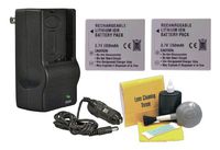 Canon High Capacity Lithium Ion Replacement for Canon NB-5L - 2 Batteries (1150Mah) + AC/DC Rapid Travel Charger + Nwv Direct 5 Piece Cleaning Kit