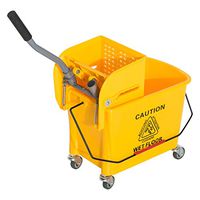 Rolling Mop Cleaning Cart Dab Bucket Press Wringer Easy Move and Storage 5 Gallon
